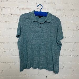 Michael Kors Thin Stripped Polo Teal